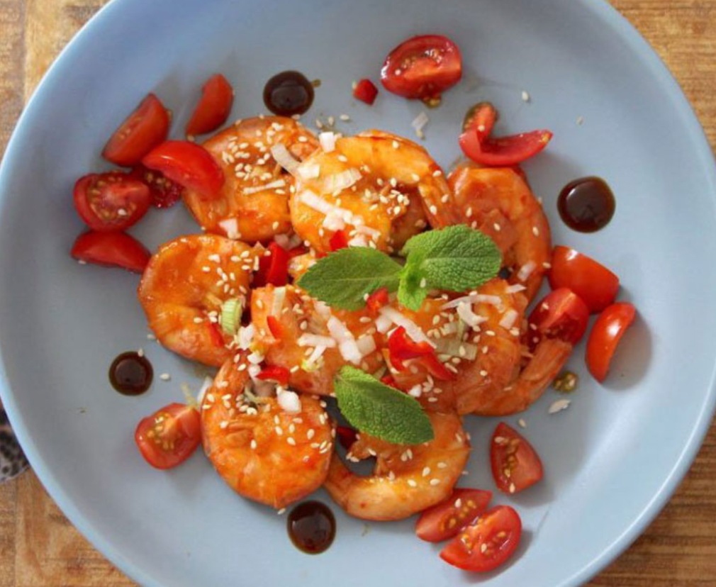 Stir-fried King Prawns with Oyster and Chilli Garlic Sauce