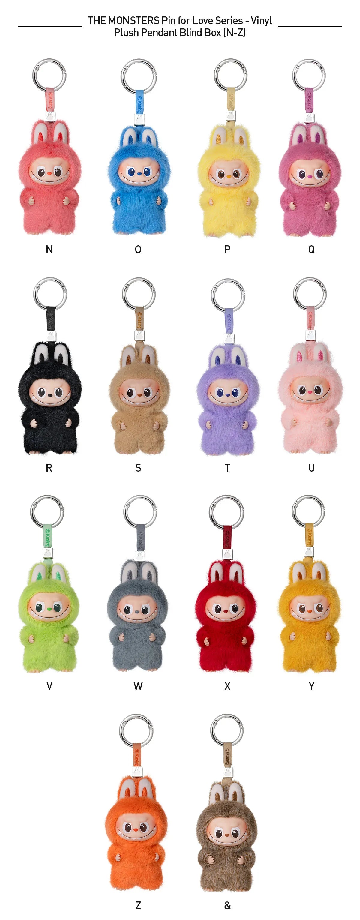 THE MONSTERS Pin for Love Series-Vinyl Plush Pendant Blind Box