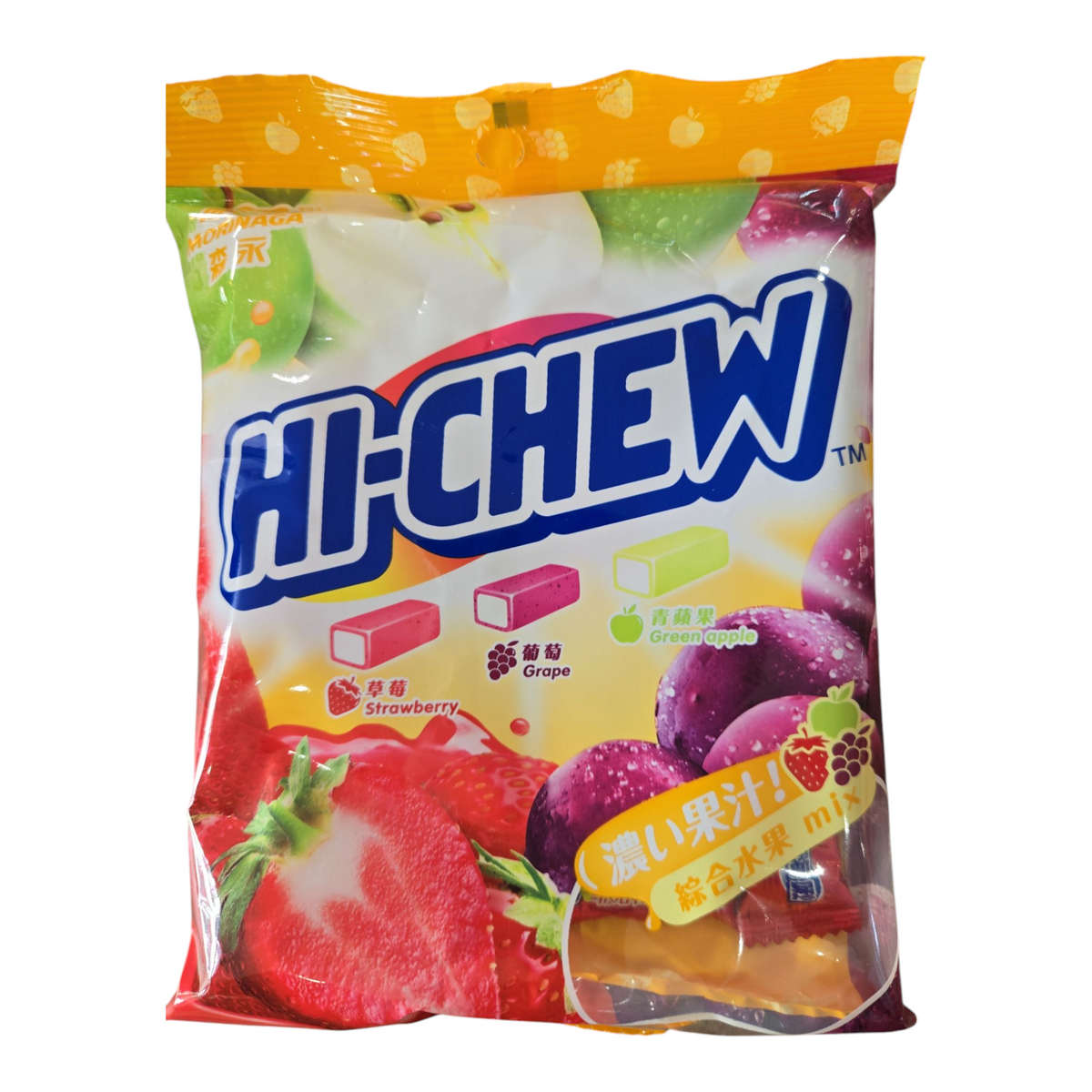 Hi-Chew Bag Assort Chewy Candy (Grape, Strawberry, Green Apple) 90g ...