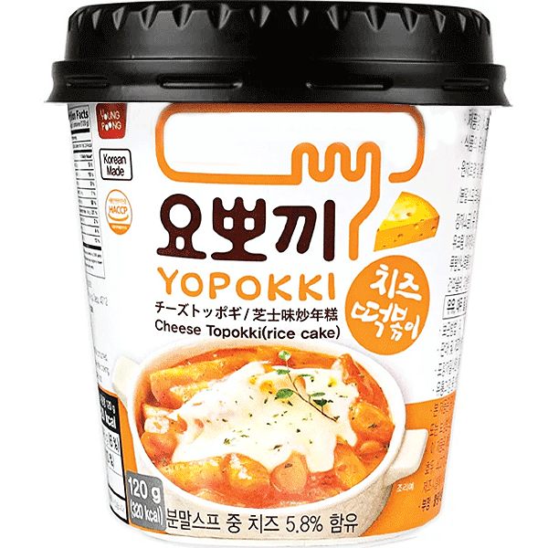 Youngpung Foods Yopokki Topokki Rice Cakes (Cheese Flavour) Cup 120g ...